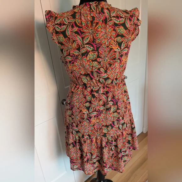 J.Crew Women's Dress Ruffle V-neck mini dress Multicolor, size 8 - Picture 7 of 12